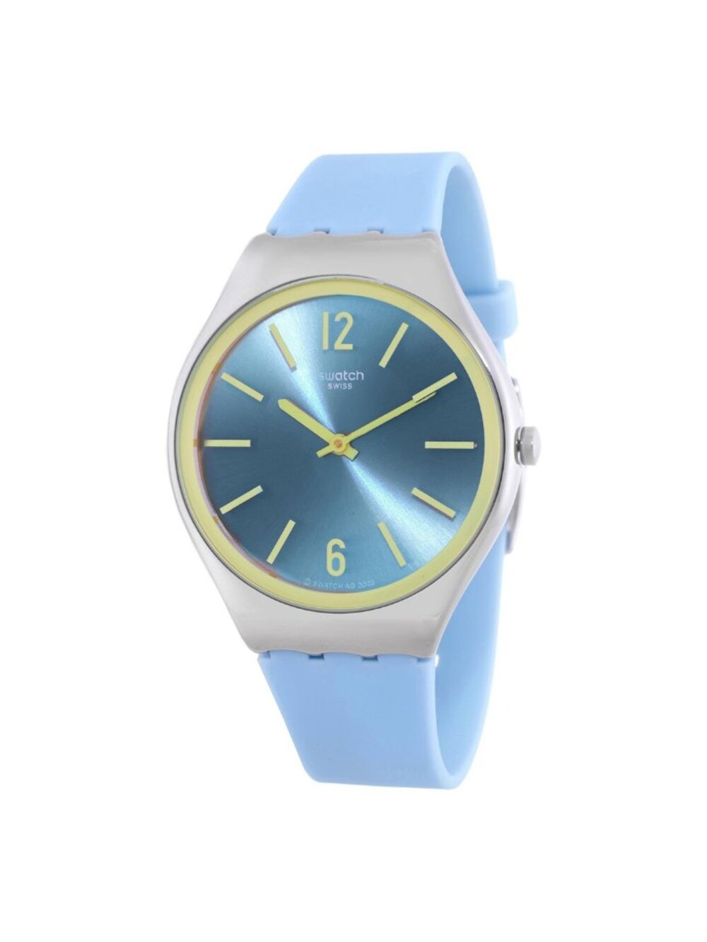 NWT Swatch Midday Sky Quartz Blue Dial Watch